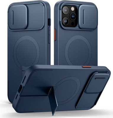 Blue Slim Protective Case for iPhone 13/12 Pro Max with Magnetic Camera Cover