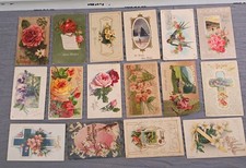 lot of 16 antique postcards Easter, Best Wishes early 1900's