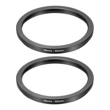 58mm Male 52mm Female Step Down Ring Adapter 2 Pcs for ND IR DSLR Lenses, Black