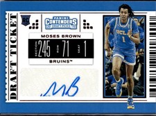 2019 Panini Contenders Draft Picks Moses Brown #113 AU UCLA Bruins Auto