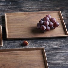 _Multifunctional Serving Tray Grain Pattern Tea Tray Decorative Coffee Tea