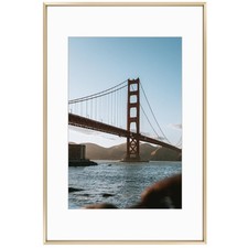 16x24 Metal Picture Frame with Mat For 12x18 Real Glass Aluminum Photo