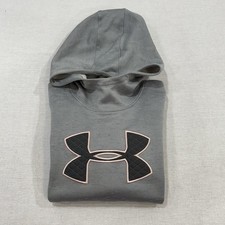 Under Armour Pullover Hoodie Women  s 2XL Loose Fit Heather Gray Pink Logo