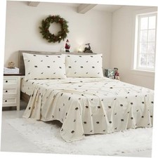 Christmas Sheets Size with Built  in Sheet Straps   King Polar Bear  Reindeer