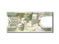 [#259151] Banknote, Portugal, 5000 Escudos, 1987, 1987-02-12, KM:183a, AU