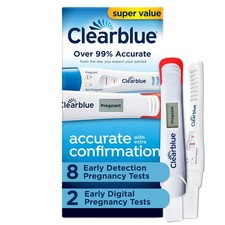 Clearblue Early Pregnancy Test Kit, at-Home 1 Count Pack of 10 , White