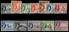 SOMALILAND QEII SG137-148, 1953-58 complete set, FINE USED. Cat &pound;70.