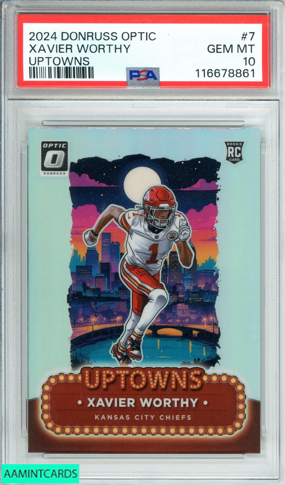 2024 PANINI DONRUSS OPTIC UPTOWNS XAVIER WORTHY #7 ROOKIE PSA 10 GEM MT