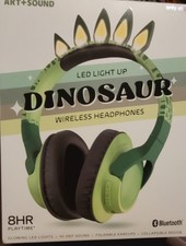 Led light up dinosaur wireless headphones Bluetooth 8 hr playtime