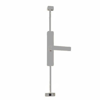 Crémone pompier Ignis ALMA mécanisme de fermeture en applique gris alu