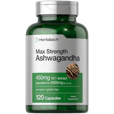 Ashwagandha Capsules  4500 mg  120 Count  by Horbaach