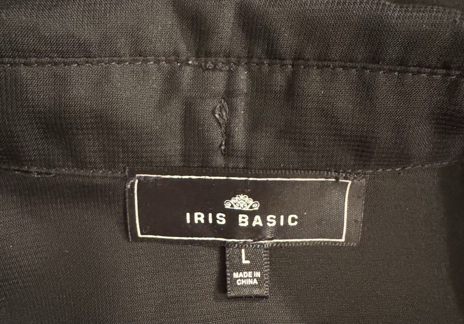 Iris Basic Sheer Black Button Down Pleated Blouse… - image 6