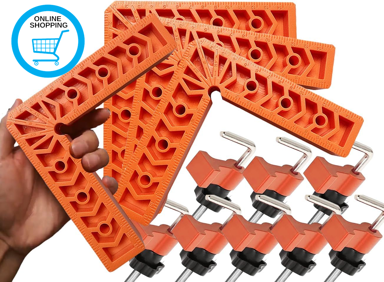 (4Sets) Corner Clamps for Woodwork Wood Clamps 90 Degree Clamp Corner Clamp Clam
