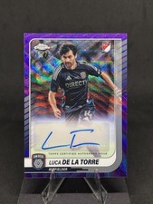 Luca de la Torre 2025 Topps Chrome MLS - Purple Wave Auto /75 #CA-LD San Diego