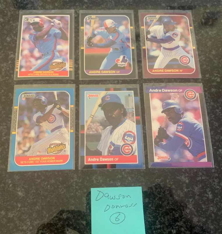ANDRE DAWSON CARD LOT (DONRUSS)........................6 DIFFERENT