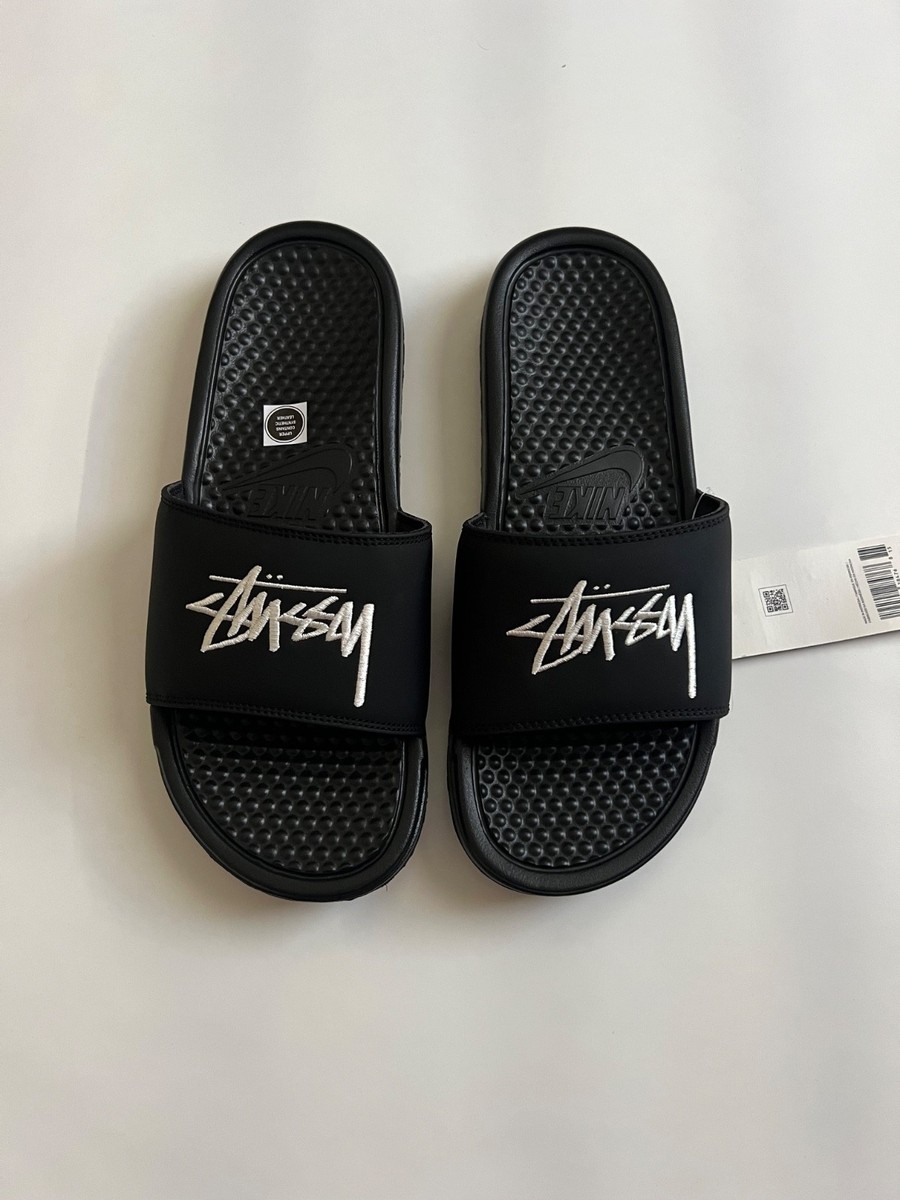 Size 8 - Nike x Stüssy Benassi Slide Black Suede Rubber (New  display picture 2
