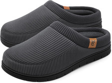 Veracosy Men'S Moccasin Slippers Comfy Soft Durable Slip-On Indoor Memory Foam H