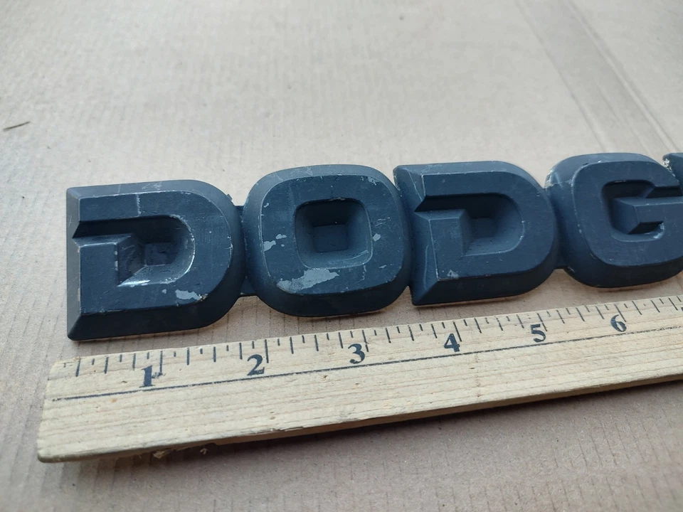 1986-1993 Dodge RAM Van 1500 2500 3500 Rear Door Emblem OEM Nameplate Mopar MT1 - Image 2 of 4