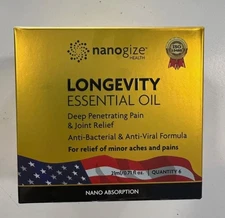 Nanogize Health LONGEVITY ESSENTIAL OIL Deep Penetrating 21mL/0.71 ( Box of 6 )