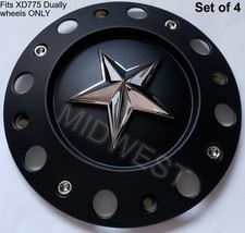 4 New 775l239b Xd Rockstar Dually Xd775 Wheel Rim Center Caps W Screws