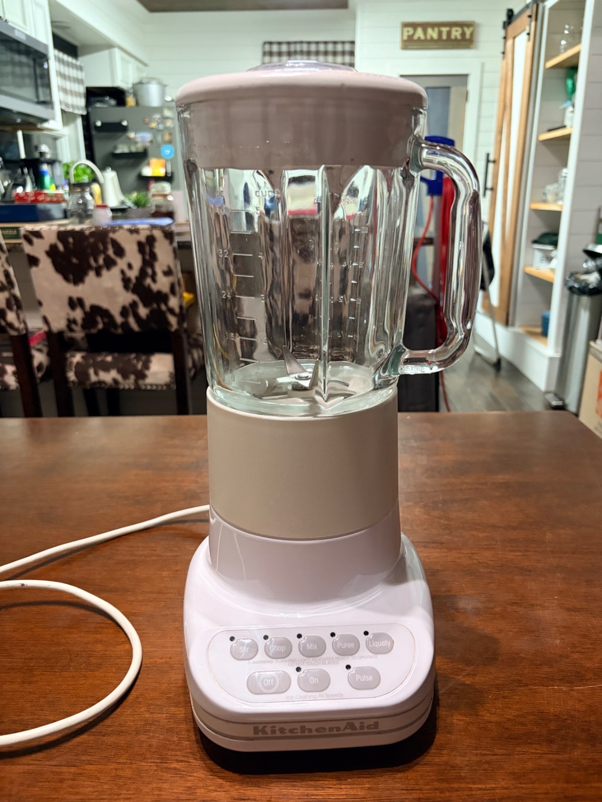 KitchenAid Ultra Power Blender White 5-Speed 40oz Glass Pitc