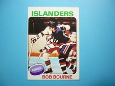 1975/76 O-PEE-CHEE NHL HOCKEY CARD #163 BOB BOURNE ROOKIE EX/NM NM SHARP+ OPC