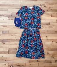 Vintage Worthington Women's Skirt Side pockets Suit Top 12 Skirt 14 Two Piece .