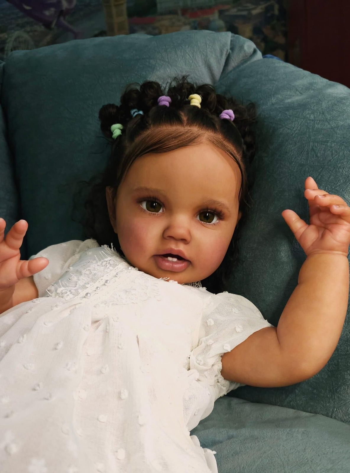24" Toddler Reborn Baby Doll Black Girl Dark Skin Lifelike Reborn Baby Dolls