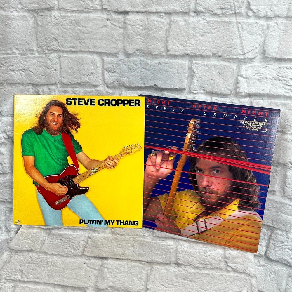 Steve Cropper 2-LP Bundle Night After Night Playin' My Thang MCA Promo