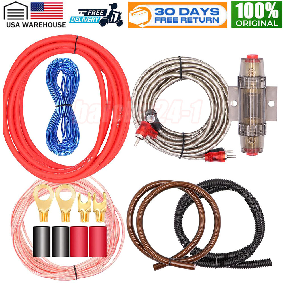 Kit Cables Audio RCA Amplificateur De Voiture Installation Subwoofer 1 L5b7j