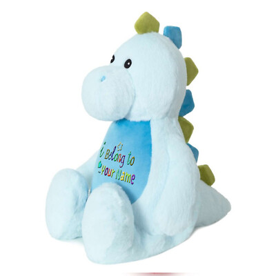 Personalisierter bestickter blauer Dinosaurier Bär Geburtstag Baby Kind Geschenk