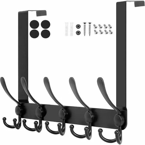 Over The Door Hanger 15 Hooks Stainless Steel Rack Clothes Coat Holder