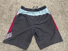 Vintage Nike Center Swoosh Swim Trunks Y2K Script Soft Shorts Rare Coloway EUC
