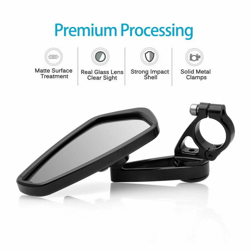 For Suzuki GSX-S 750 1000 Pair Motorcycle 7/8" Handle Bar End Review Side Mirror — 第 3/4 张图片