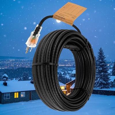 85ft Gutter Heater, 8w/ft, Self-Regulating Heat Cable and 6ft Illuminated Plug