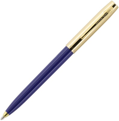 Fisher Space Pen Apollo Blue Barrel Brass Cap Black Ink / Medium Point Cartridge