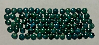 Chrysocolla Round Cabs 4 mm Lot 84 pcs CLOSEOUT BEST PRICE ON EBAY CHECK IT OUT!