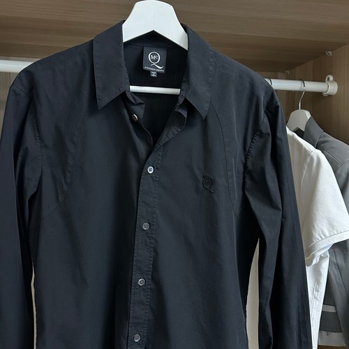 Alexander McQueen Mens Long-Sleeve Shirt Size IT 46 / S Black Crest Logo Genuine - Picture 2 of 5