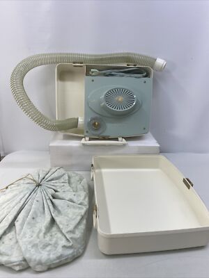 1960'S GENERAL ELECTRIC GE Bonnet STYLETTE HAIR DRYER Baby Blue Works MCM 