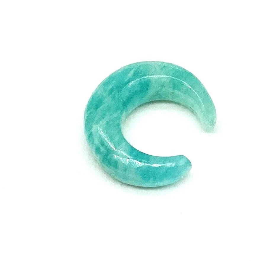 Tabique de piedras preciosas de amazonita natural, pinza hecha a mano tamaño 12 g a 5/8"" y más Foto 2 de 4