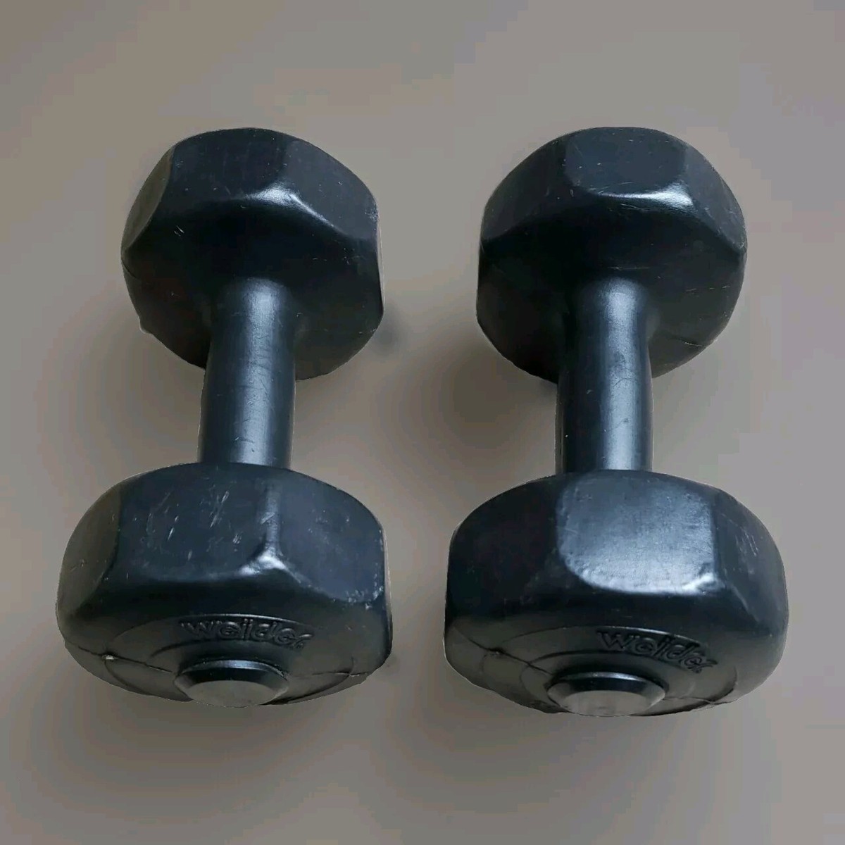 Set of lb Weider Dumbells Weights (10 lbs Total) Black