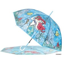 Disney Princess Little Mermaid Ariel Plastic Vinyl Umbrella Staind Glass Adult