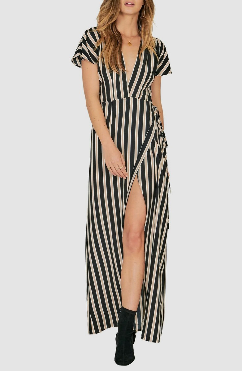amuse society maxi dress AMUSE SOCIETY Cosi Bello Woven Maxi Dress In Pal - Pal