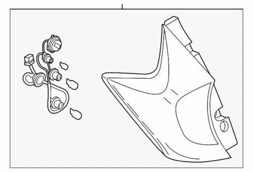 Ensamblaje de faro trasero derecho para Nissan Versa Note 2014-2019 (P/N 26550-3WC0A)
