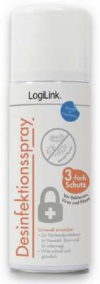 LogiLink Hygiene Pumpspray Flächen Desinfektionsspray Bakterien 200ml 