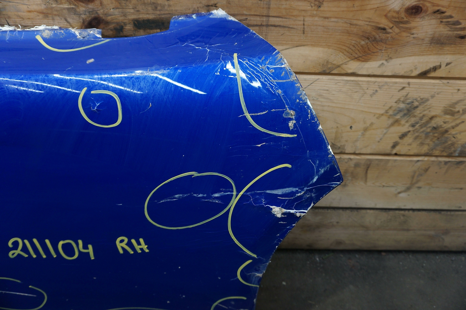Front Right Passenger Door Outer Fiberglass Shell Aurora Blue McLaren 650s *Note