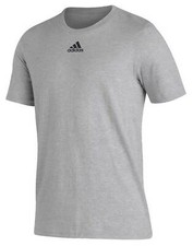 Adidas Men's Pregame BOS Short Sleeve Polyester Tee T-Shirt, Medium Gray