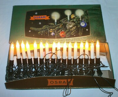 Guirlande De Noël Rétro OSRAM 18 Bougies, Avec Boîte D'origine