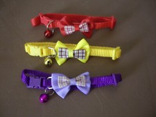 BOW TIE CAT COLLARS...ADJUSTABLE