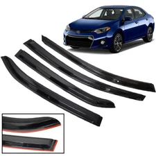 Window Vent Shade Visor Rain Guards For 2014-2019 Toyota Corolla 4 Door Sedan US